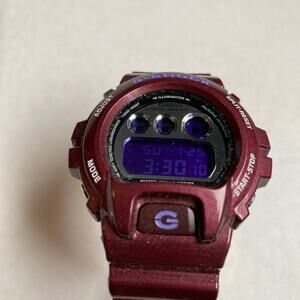 CASIO G SHOCK RARE BURGUNDY MENS WATCH 6900SB